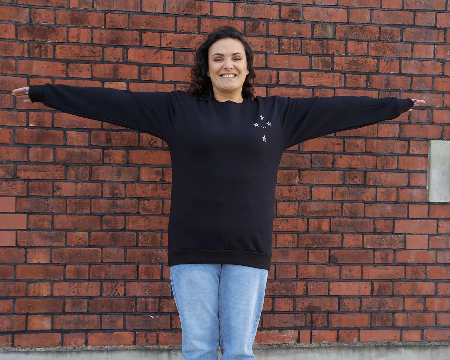 Black crewneck - Jazz & Milly Clothing#New_ Zealand#