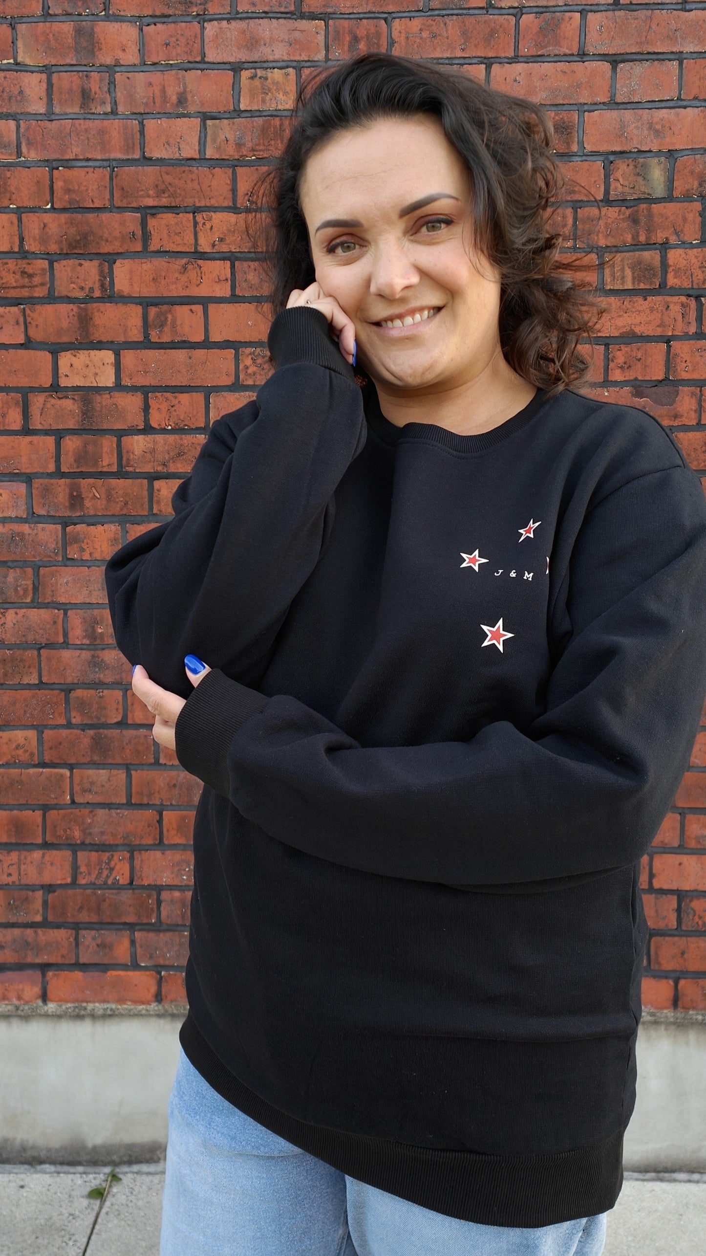 Black crewneck - Jazz & Milly Clothing#New_ Zealand#