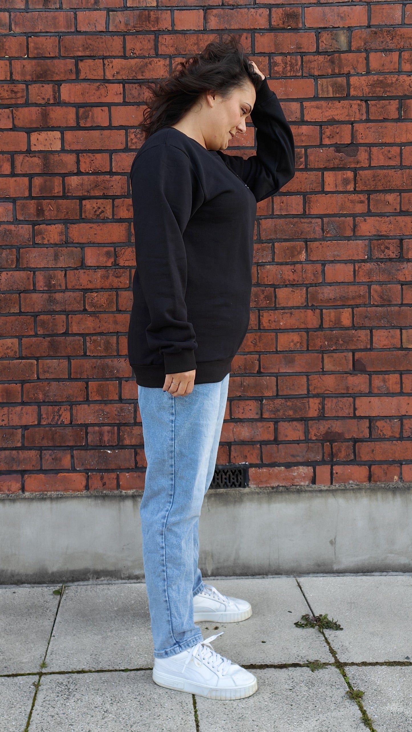Black crewneck - Jazz & Milly Clothing#New_ Zealand#