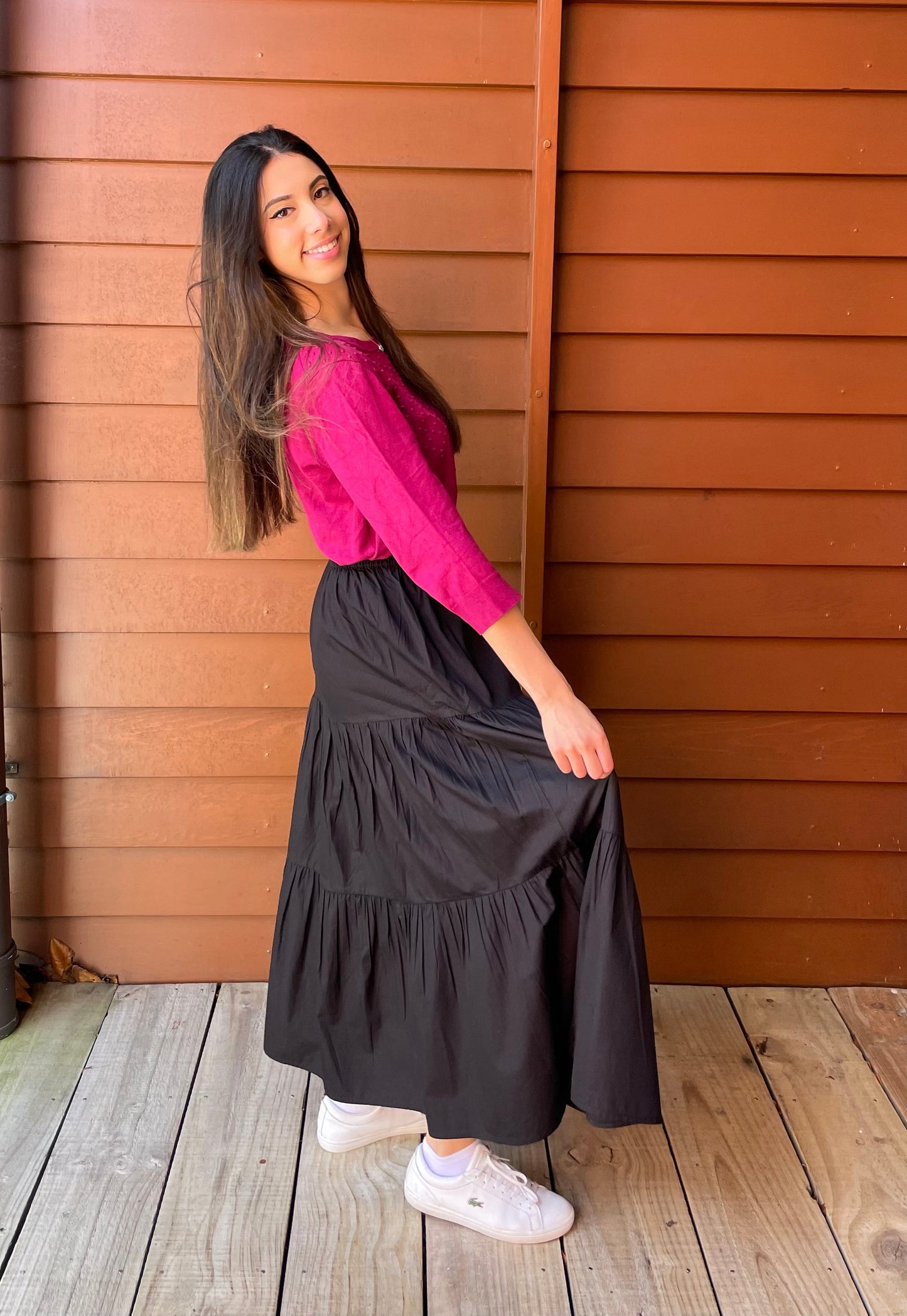 Caroline Tier Skirt Black - Jazz & Milly Clothing#New_ Zealand#