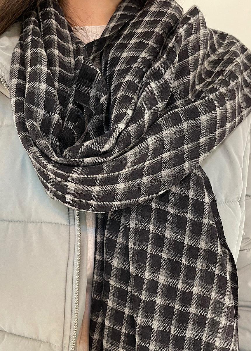 Keep me warm wool scarf check - Jazz & Milly Women's Clothing