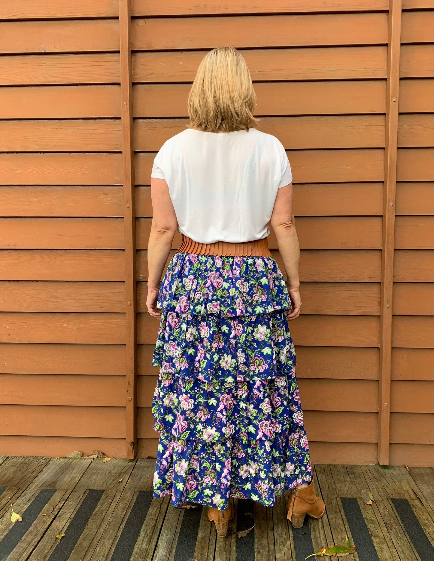 Kelly Ruffle Skirt Blue - Jazz & Milly Clothing#New_ Zealand#