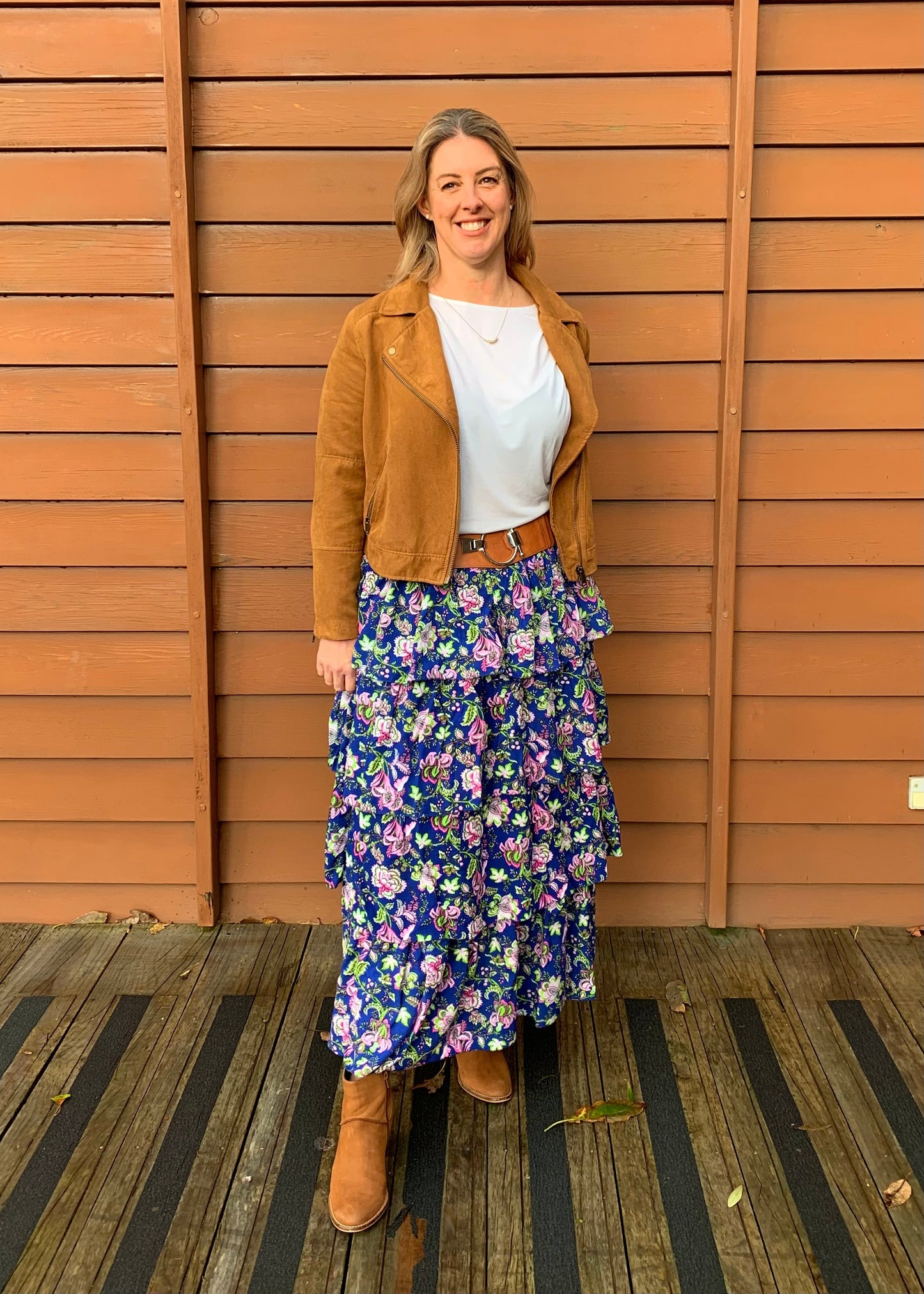 Kelly Ruffle Skirt Blue - Jazz & Milly Clothing#New_ Zealand#