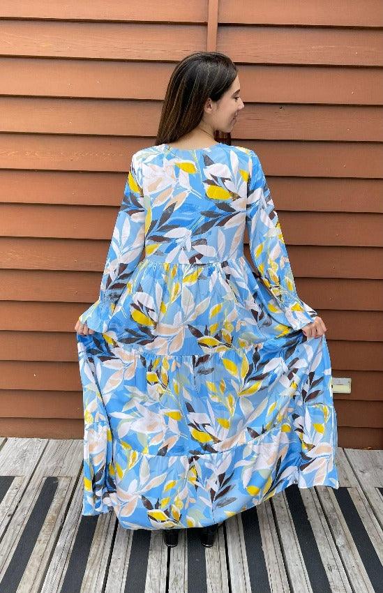 Milly Maxi Blue with pockets - Jazz & Milly Women's Clothing