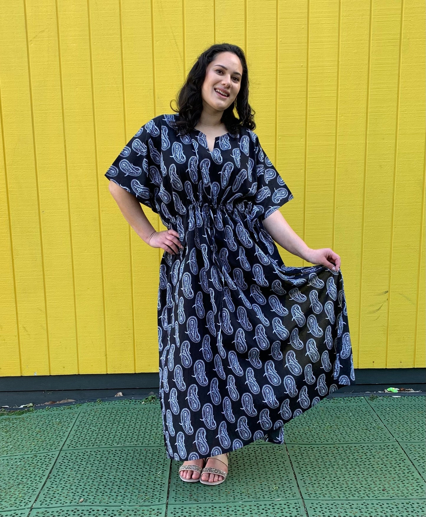 Priya Kaftan Black - Jazz & Milly Clothing#New_ Zealand#