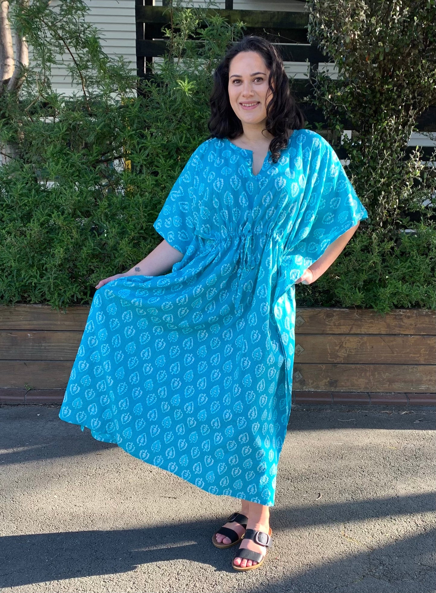 Priya Kaftan Blue - Jazz & Milly Clothing#New_ Zealand#