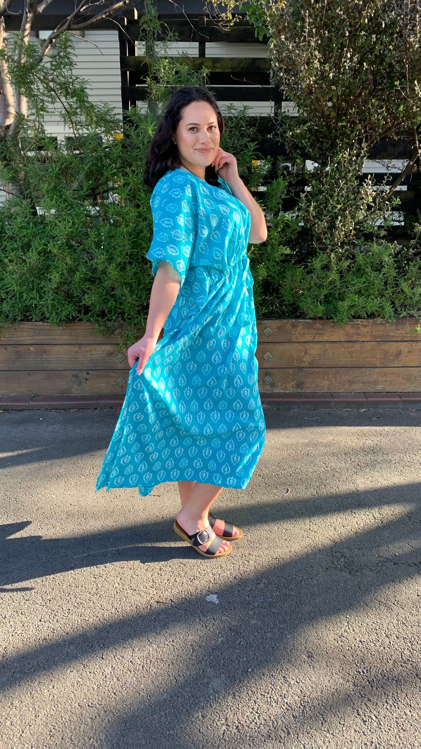 Priya Kaftan Blue - Jazz & Milly Clothing#New_ Zealand#