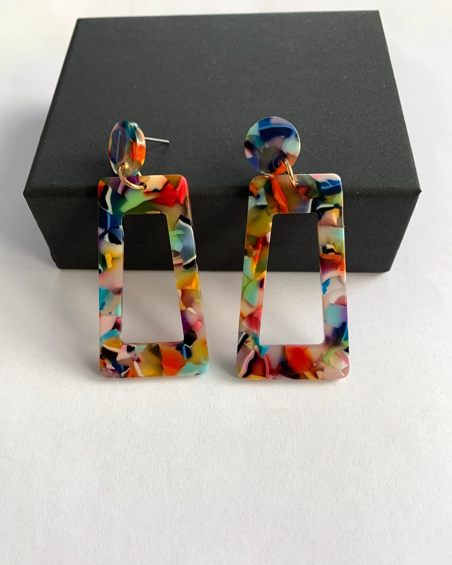Rainbow colour earrings - Jazz & Milly Clothing#New_ Zealand#