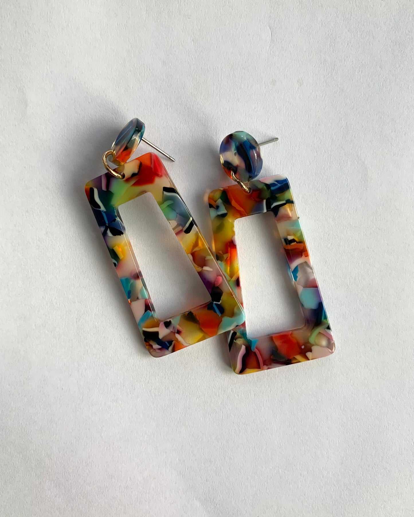 Rainbow colour earrings - Jazz & Milly Clothing#New_ Zealand#