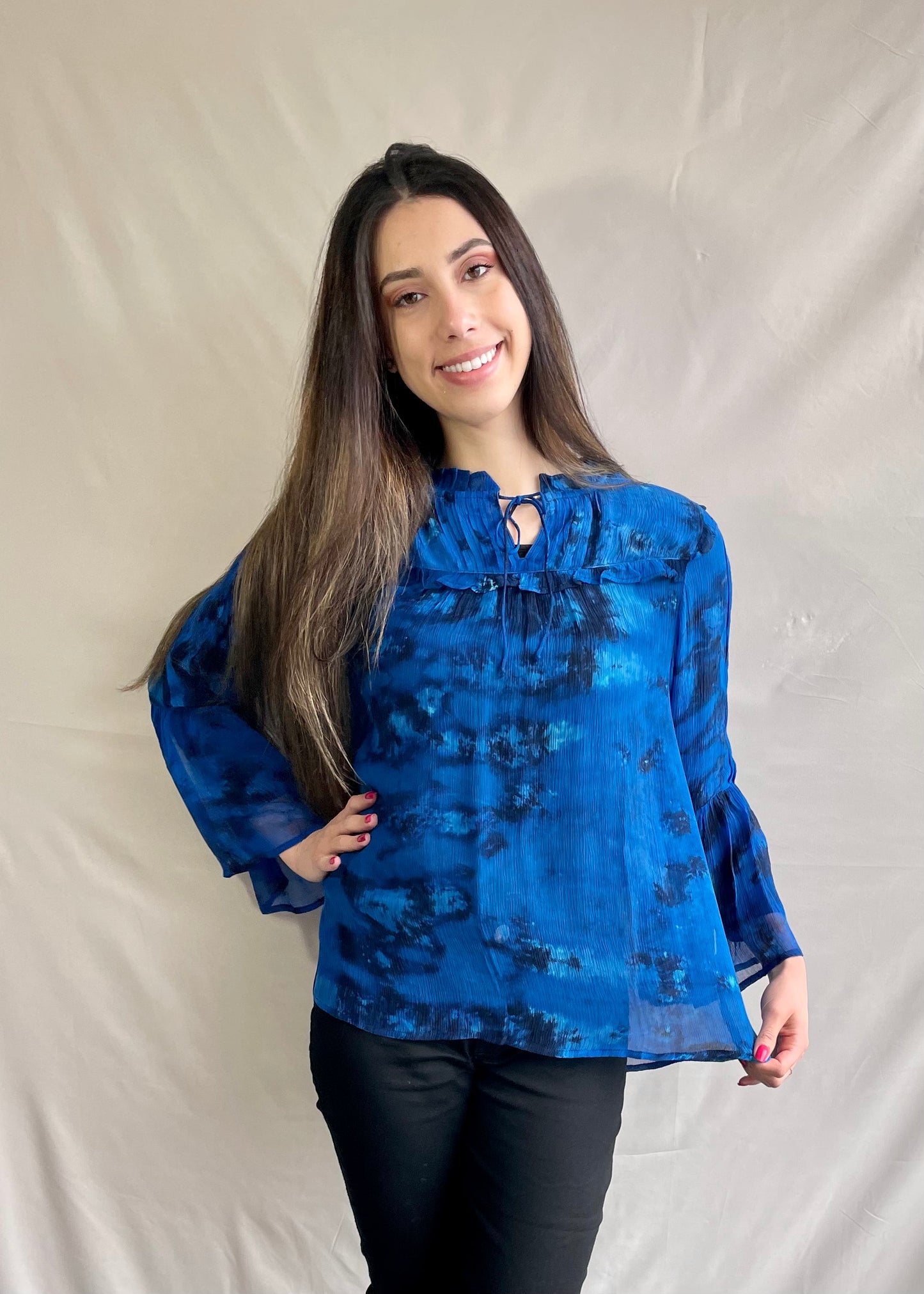 Sera Blouse Royal Blue - Jazz & Milly Women's Clothing