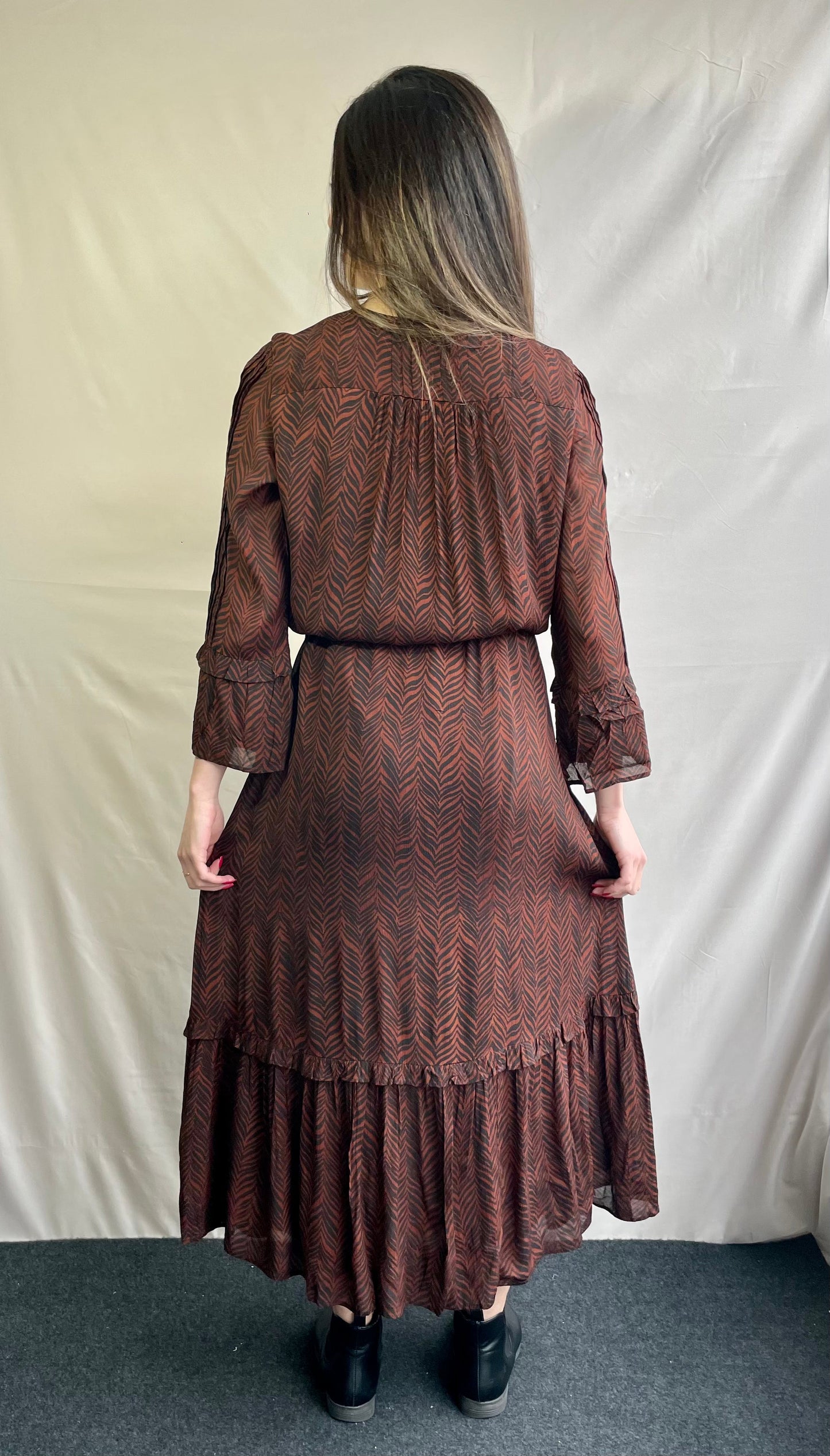 Sera Dress copper black - Jazz & Milly Women's Clothing