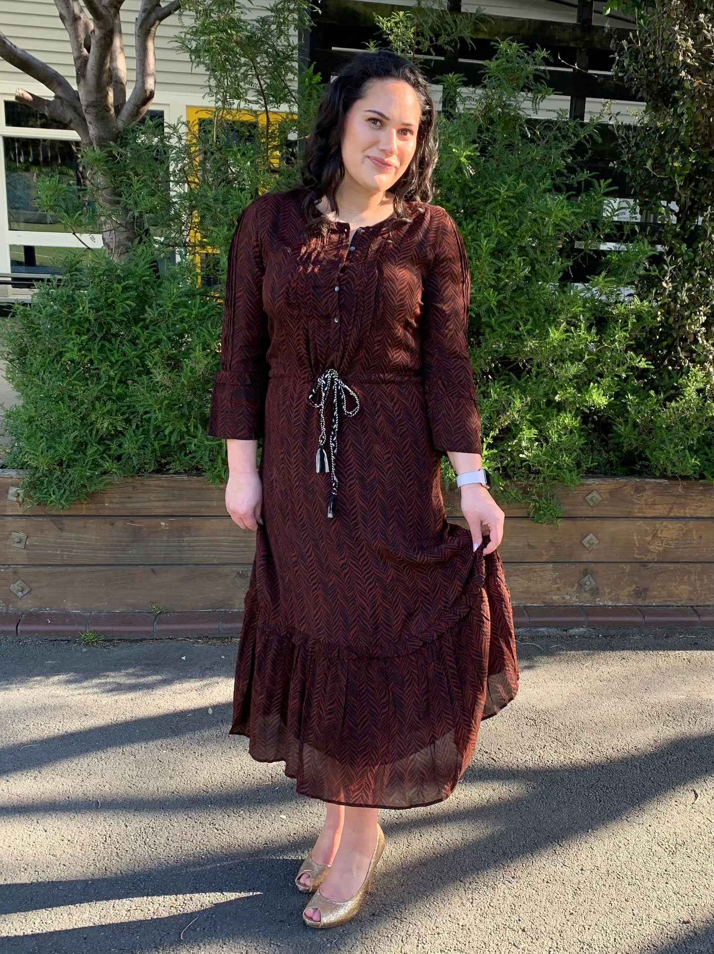 Sera Dress copper black - Jazz & Milly Women's Clothing