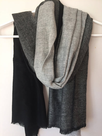 Black and Grey stole/scarf - Jazz & Milly  Women's Clothing