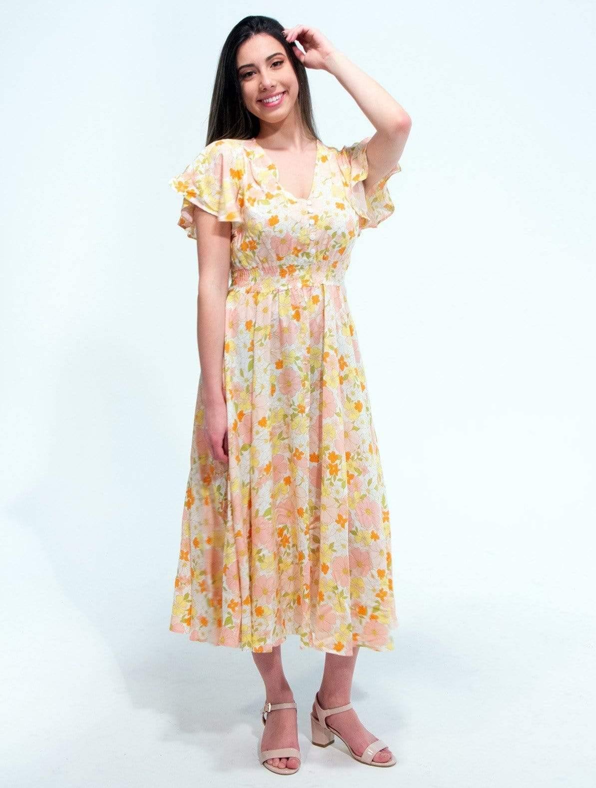 Boho Australia Golden Bloom Dress - Jazz & Milly  Women's Clothing