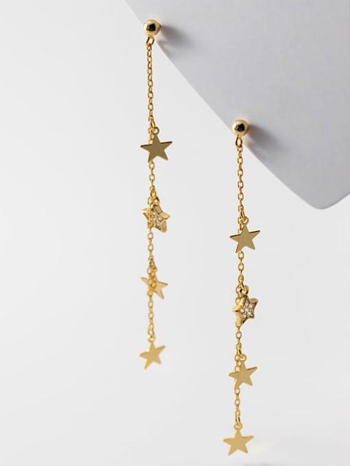 Gold stars threader earrings - Jazz & Milly  Women's Clothing