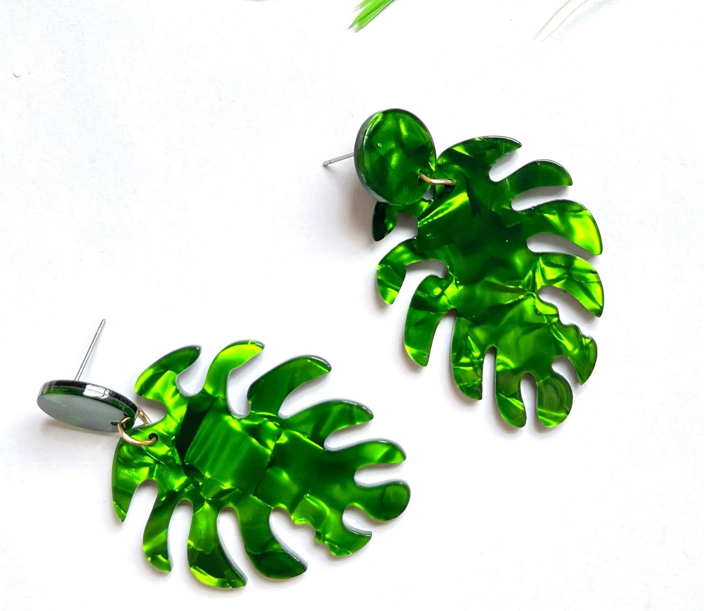 Green leaf earrings - Jazz & Milly Clothing#New_ Zealand#