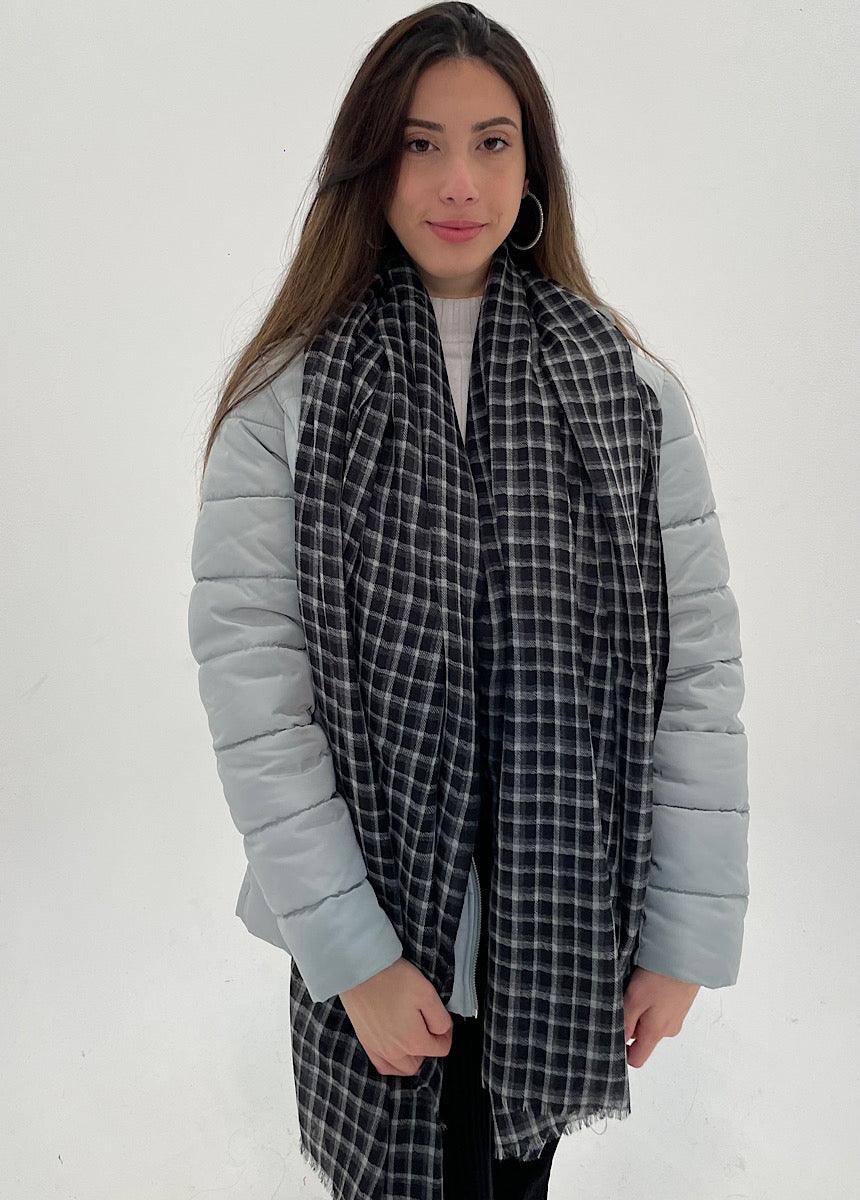 Keep me warm wool scarf check - Jazz & Milly  Women's Clothing