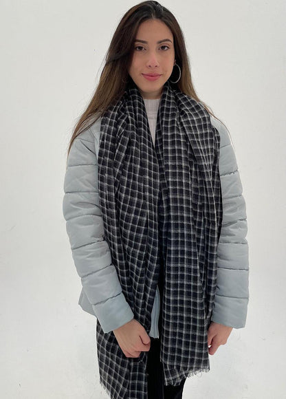 Keep me warm wool scarf check - Jazz & Milly  Women's Clothing