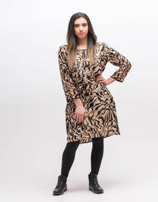 Lara animal print pocket dress - Jazz & Milly  Women's Clothing