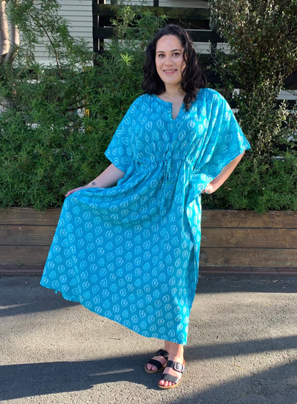 Priya Kaftan Blue - Jazz & Milly Clothing#New_ Zealand#