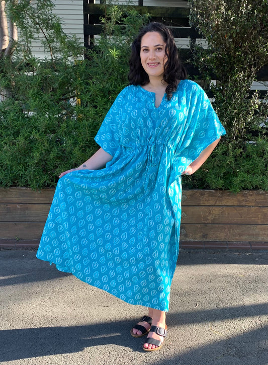 Priya Kaftan Blue - Jazz & Milly Clothing#New_ Zealand#