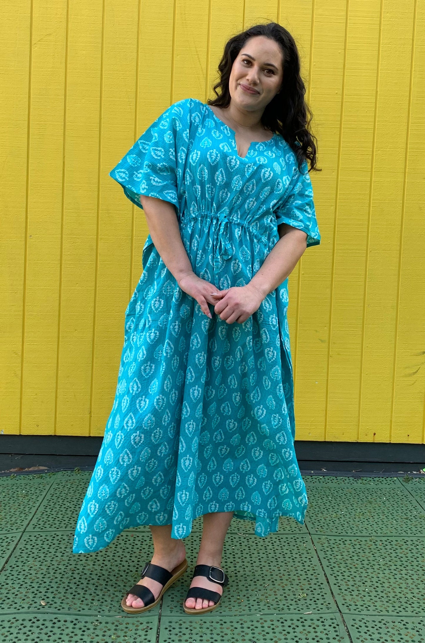Priya Kaftan Blue - Jazz & Milly Clothing#New_ Zealand#
