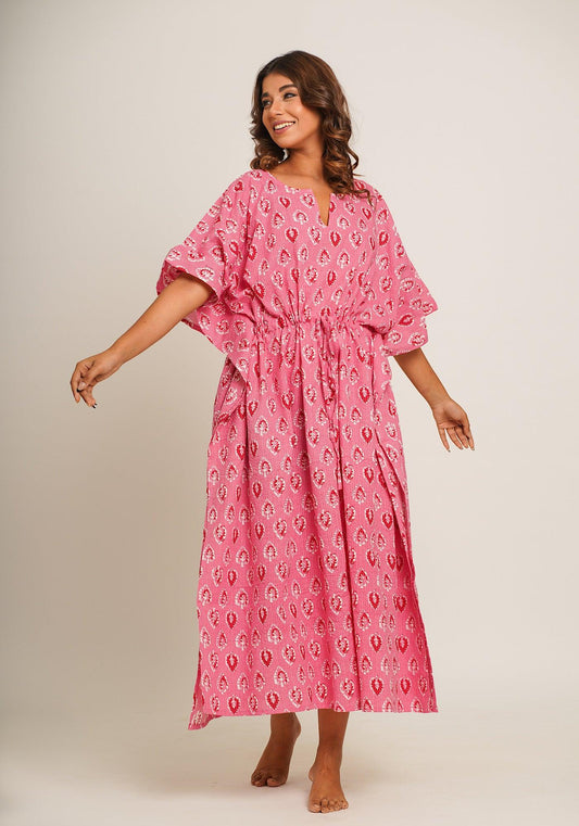Priya Kaftan Pink - Jazz & Milly  Women's Clothing