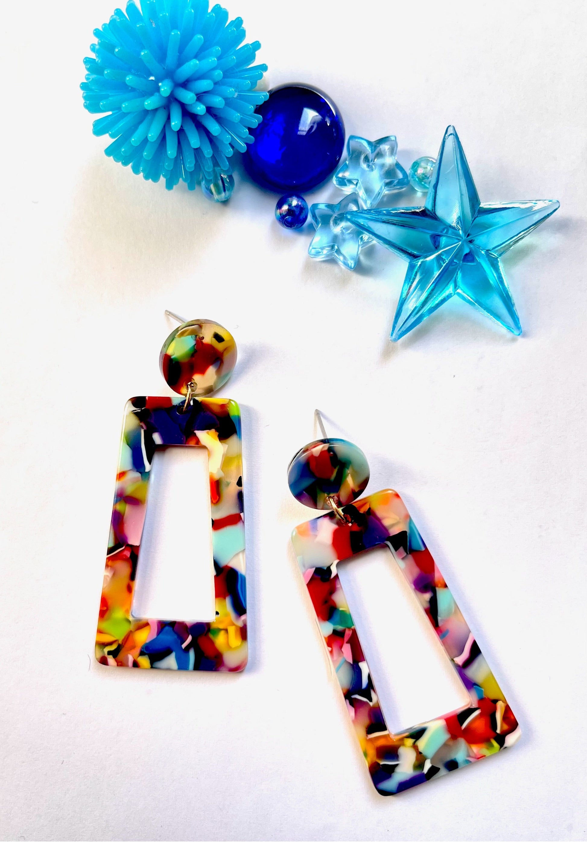 Rainbow colour earrings - Jazz & Milly Clothing#New_ Zealand#