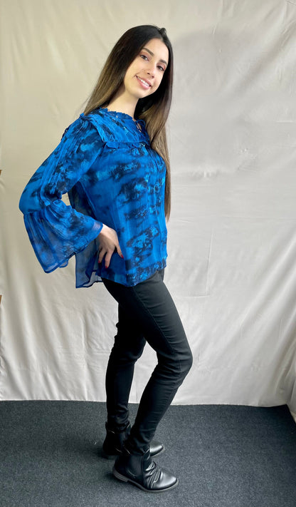 Sera Blouse Royal Blue - Jazz & Milly  Women's Clothing