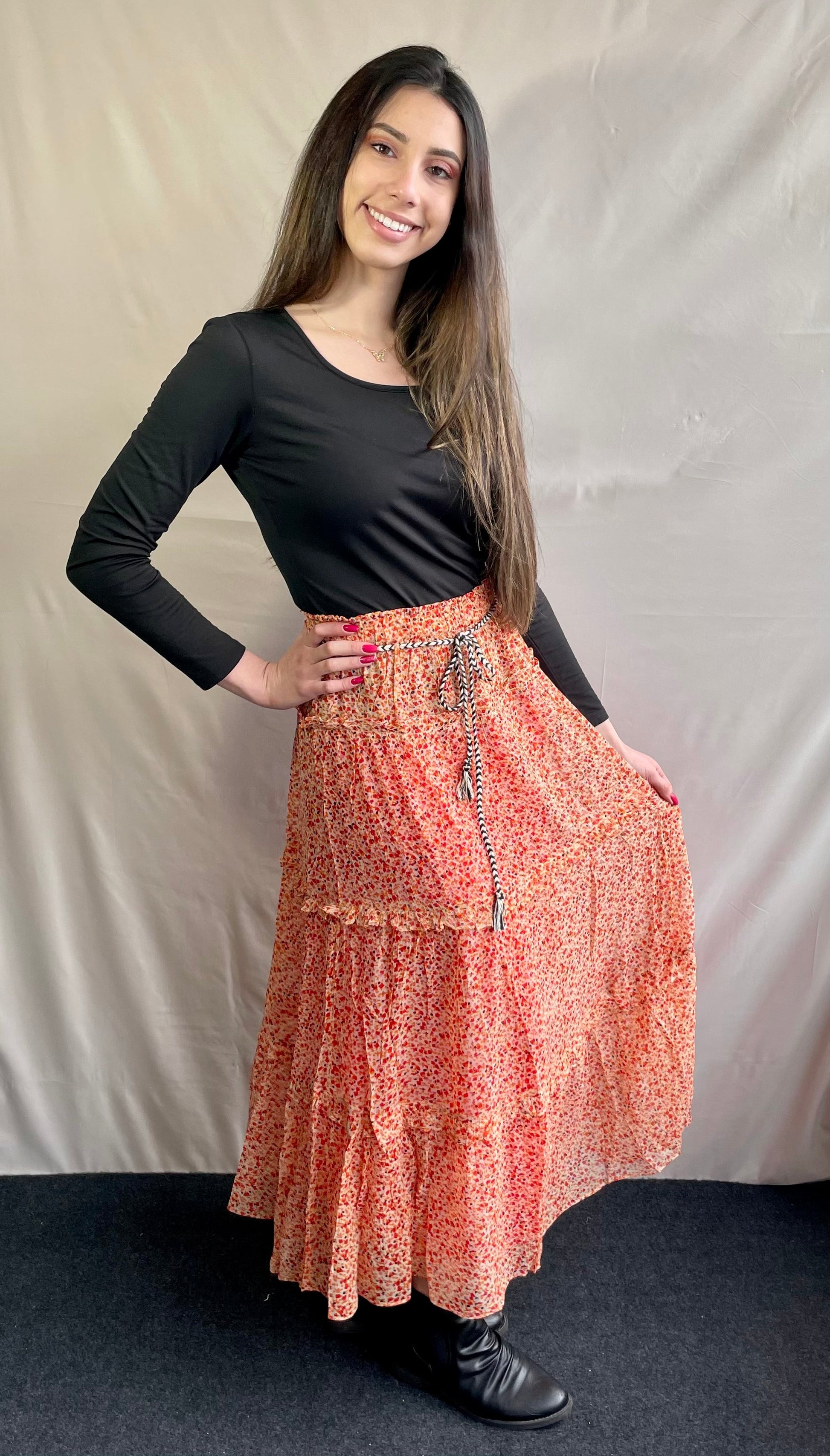 Sera Skirt Orange - Jazz & Milly  Women's Clothing