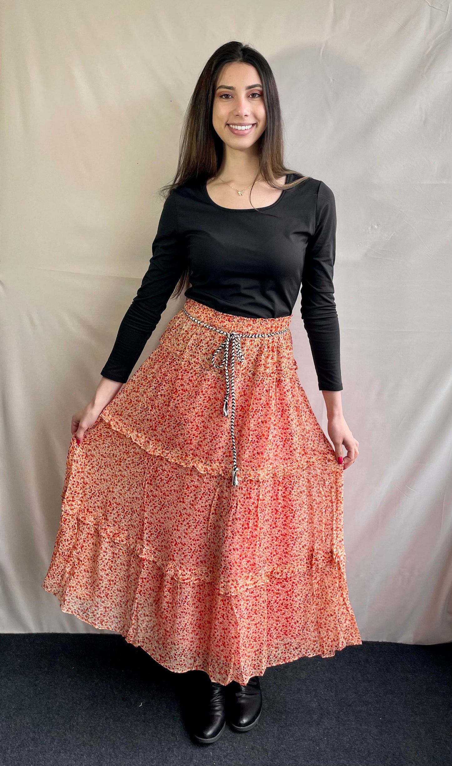 Sera Skirt Orange - Jazz & Milly  Women's Clothing